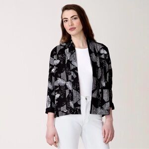 NWT Make it Good Canopy Open Jacket Black White Large Artsy Made in Portland USA
